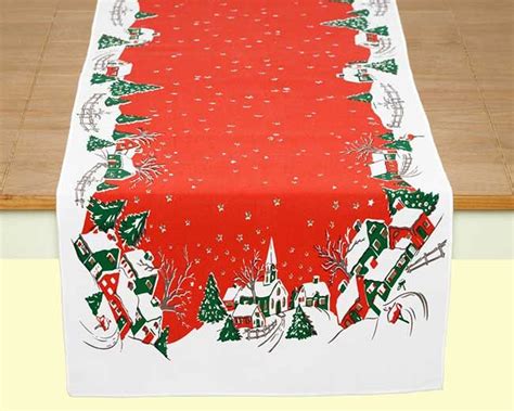 vintage tablecloths christmas|reproduction vintage christmas tablecloths.